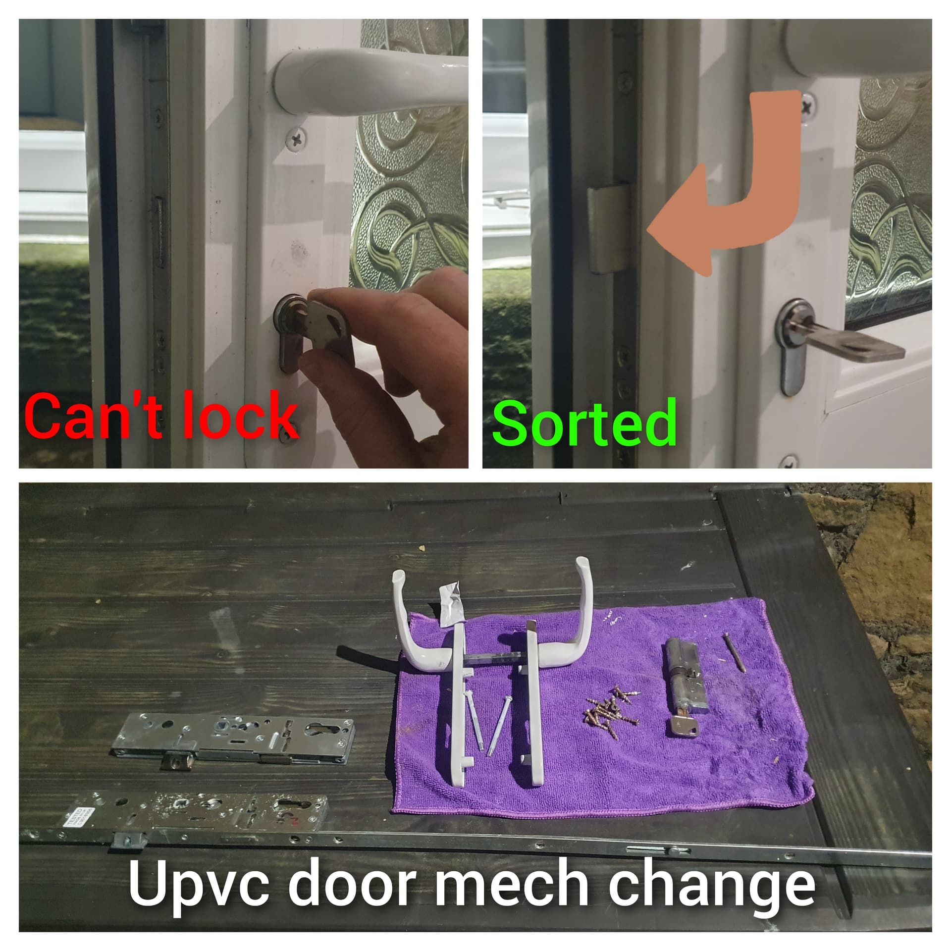 AD Locksmithing fixing a lock in Gateshead