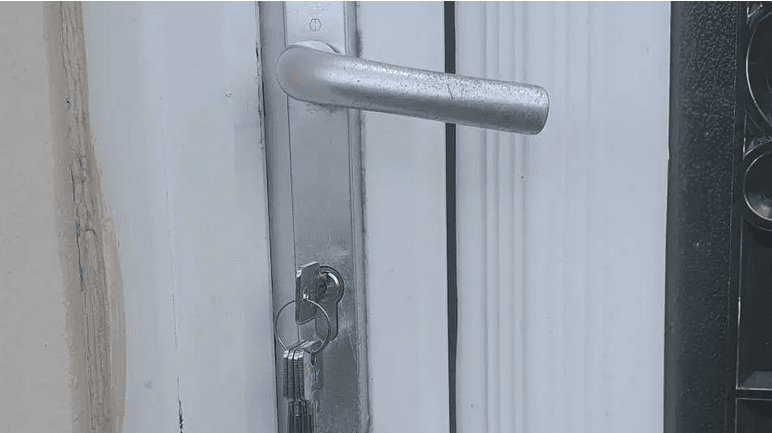 front door maintained with a spare key by locksmiths newcastle