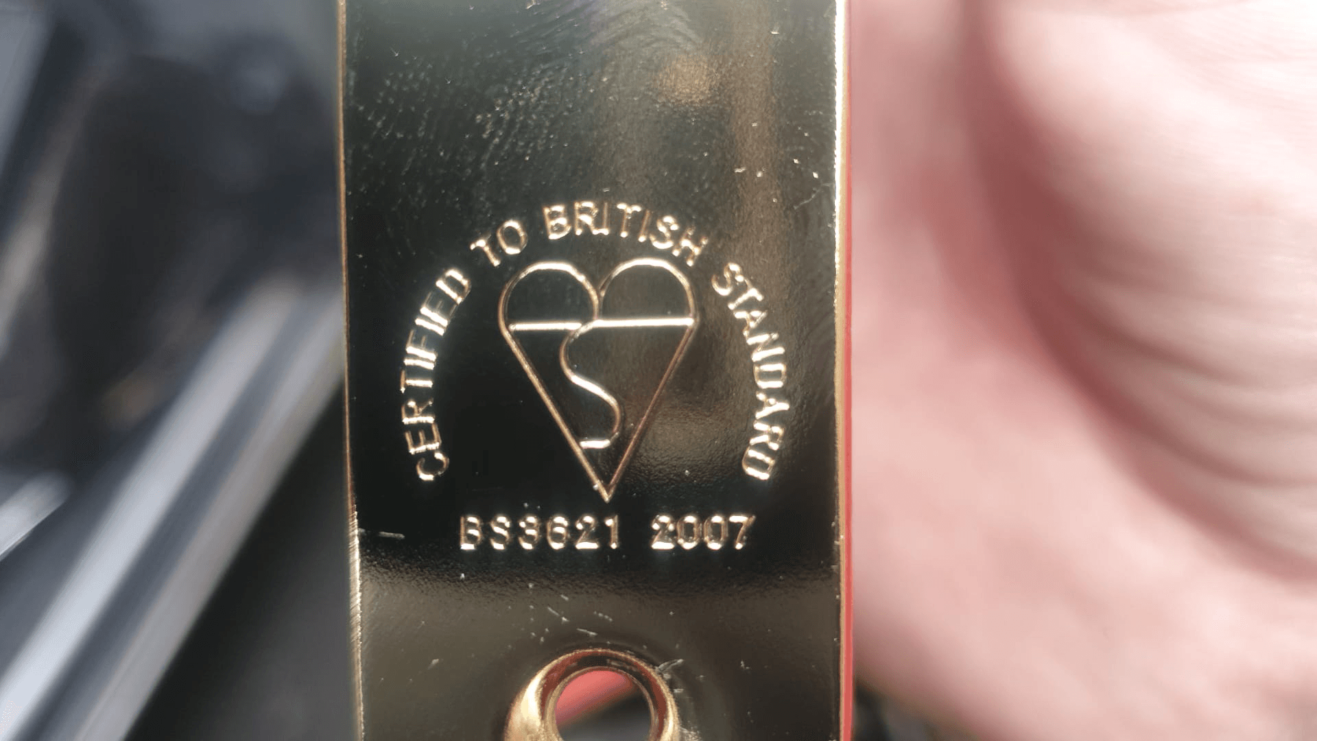 a door lock that shows a british standard lock