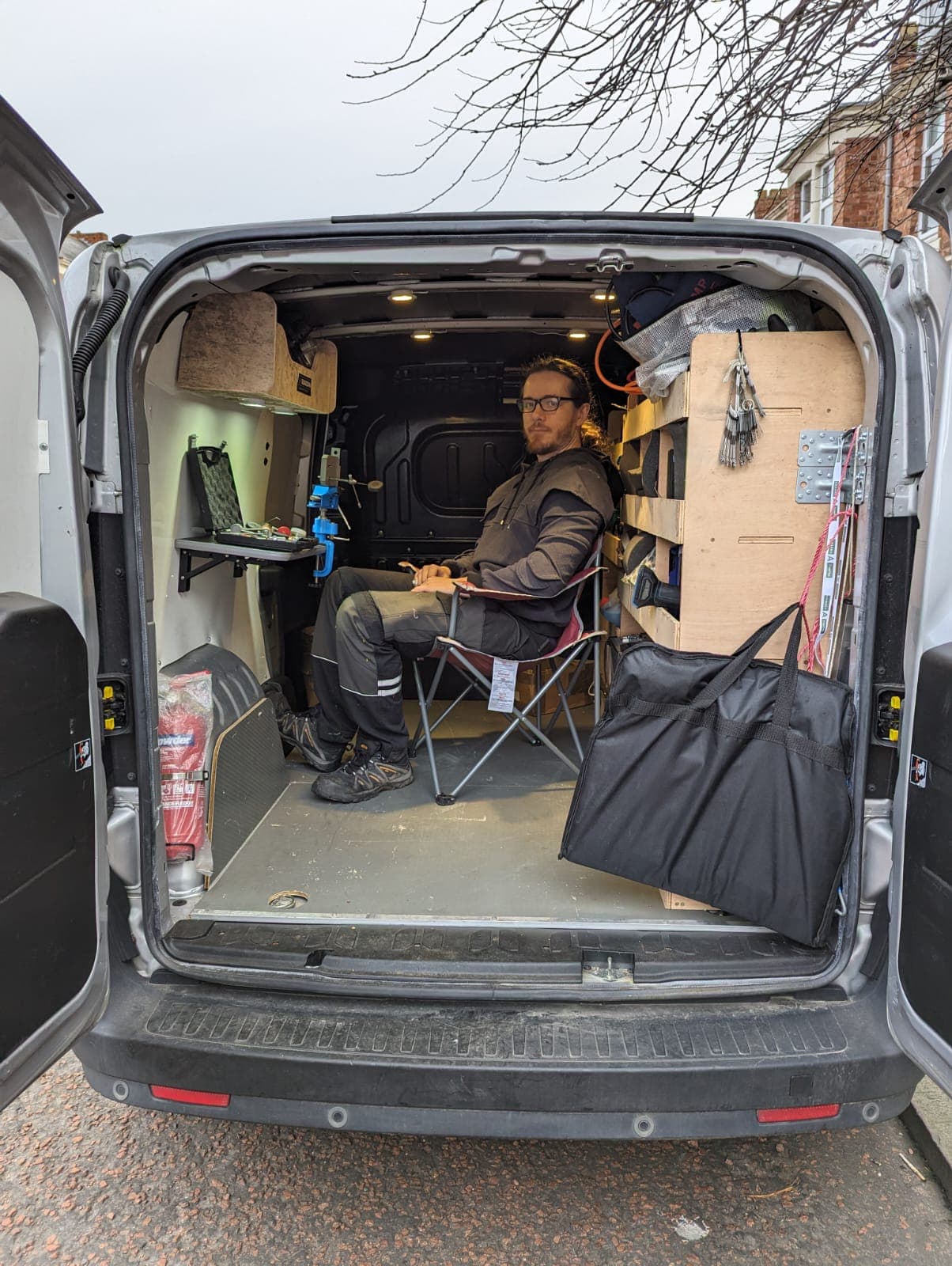Professional locksmith in Newcastle using non-destructive entry to open a front door lock