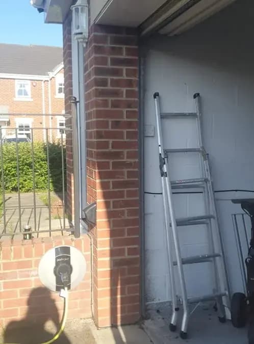 An open garage ready for lock repair