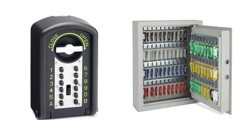 Picture of a key safe and key lock