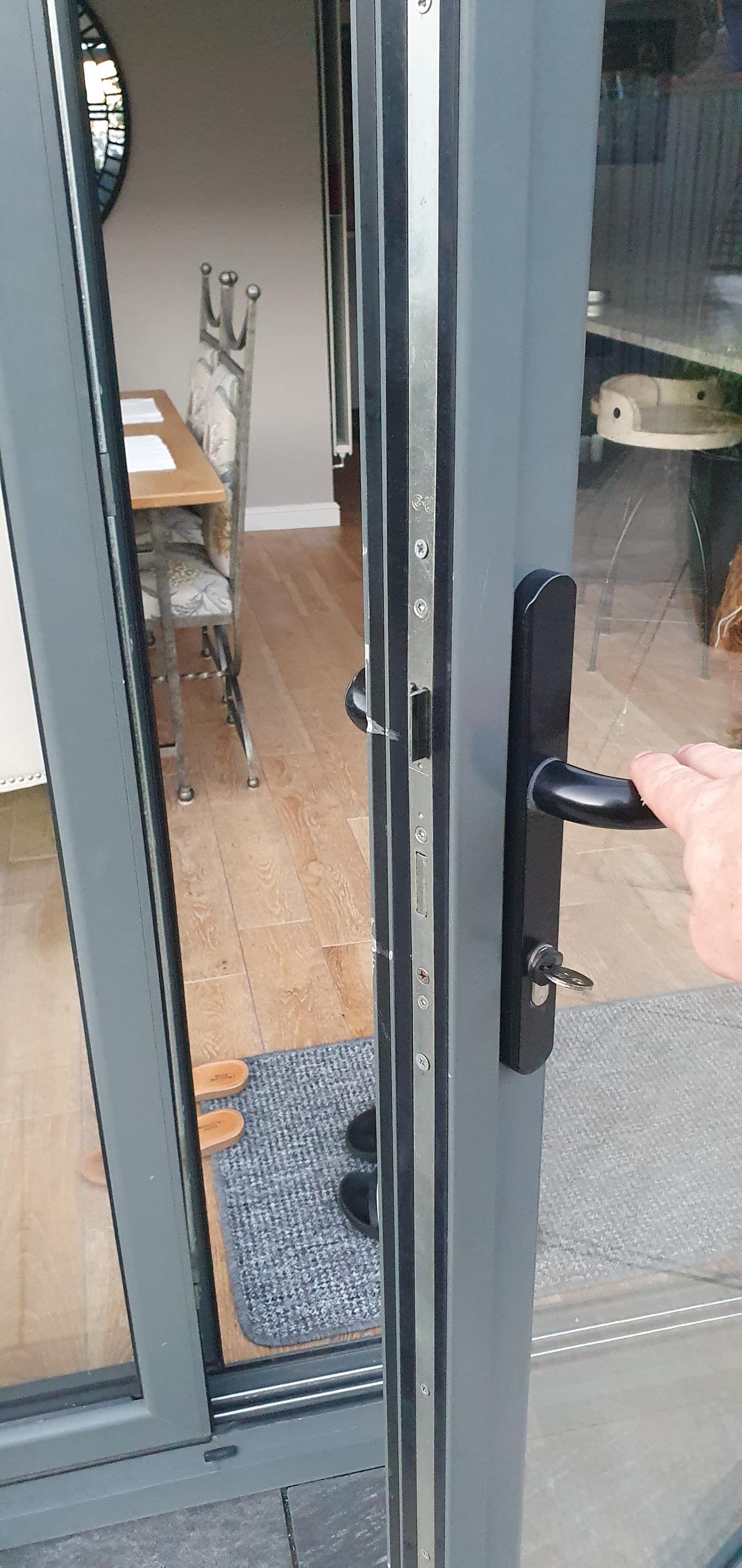 A new residential door lock install