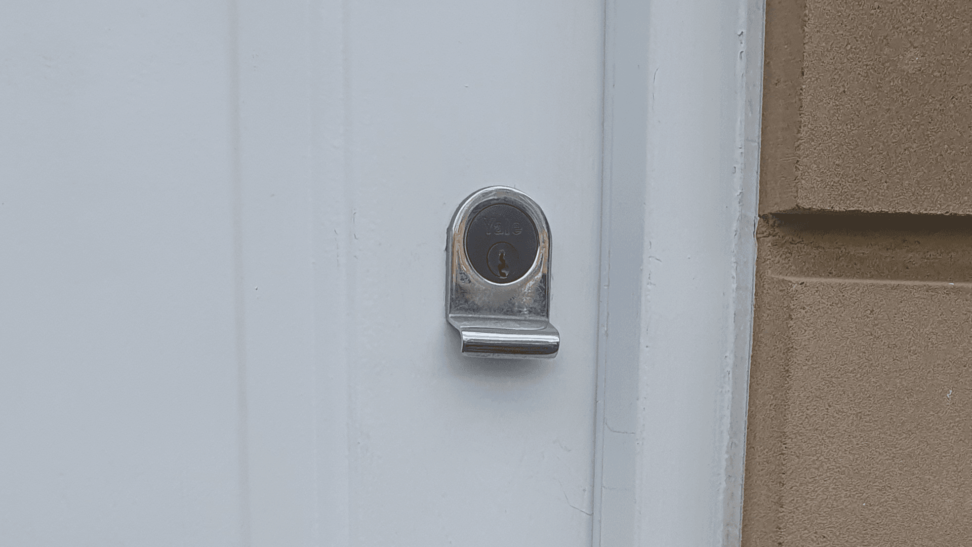 The broken night latch rim cylinder